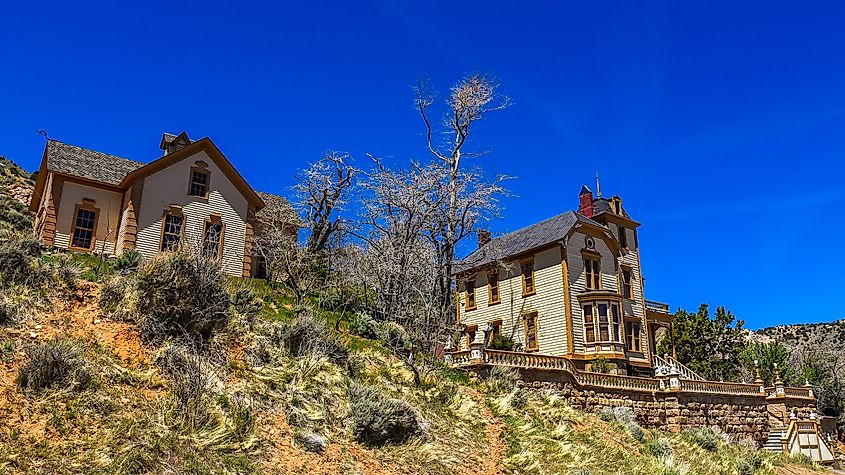 Vintage buildings in Virginia City Nevada