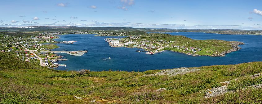 St. Anthony, Newfoundland, on a sunny day.