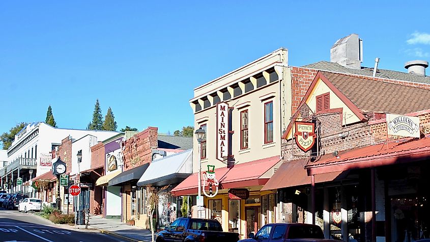 Main Street in Grass Valley, California.