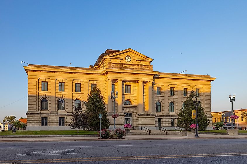 The Miami County Courthouse in Peru, Indiana, USA.