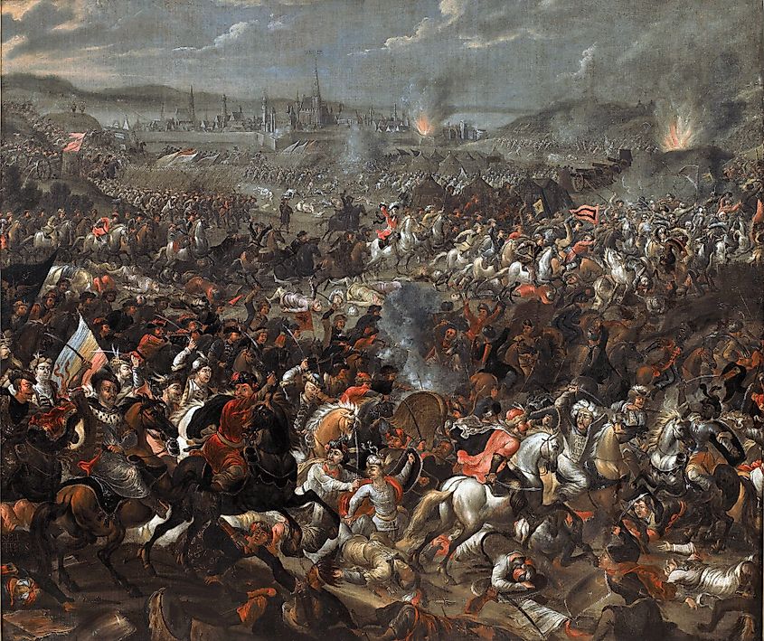 Painting depicting the Battle of Vienna of 1683 by Gonzales Franciscus Casteels