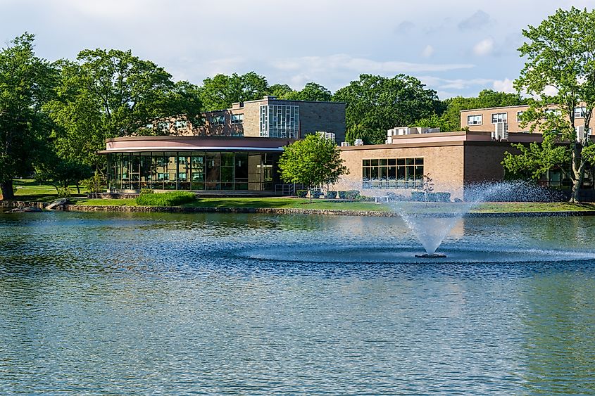 Peacock Pond at Wheaton College, Massachusetts
