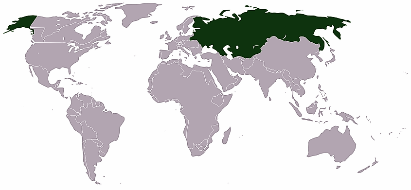 Map of the Russian Empire at its height in 1866
