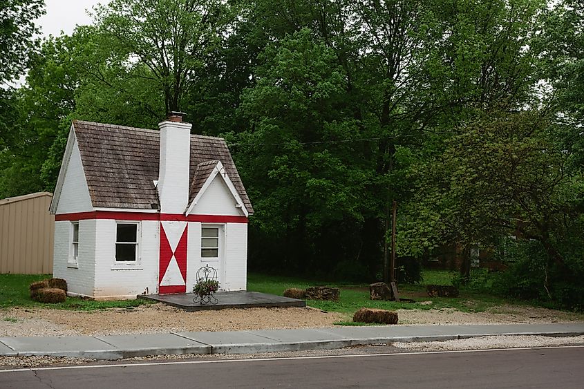 A small historic building in Caledonia.