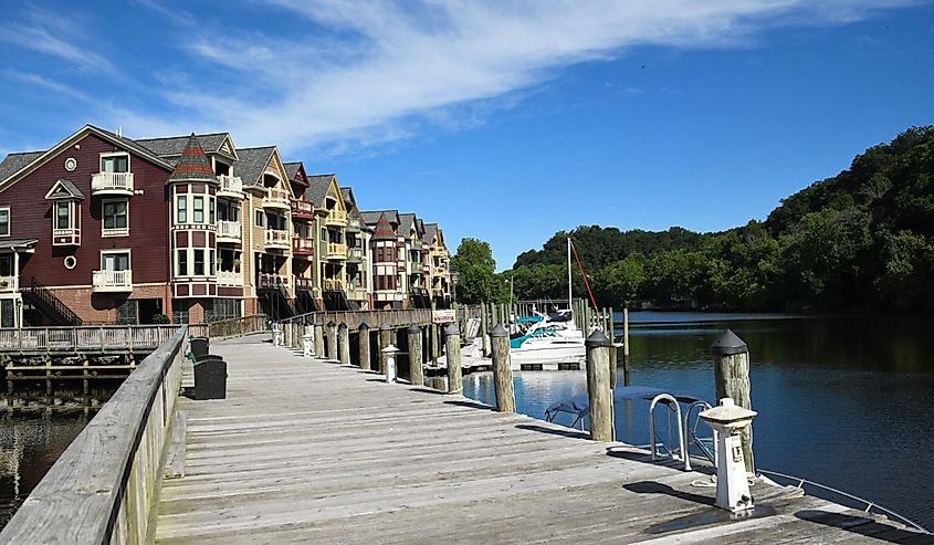 Historic Waterfront Occoquan, Virginia. Image credit Cheryl Velez via Shutterstock.com