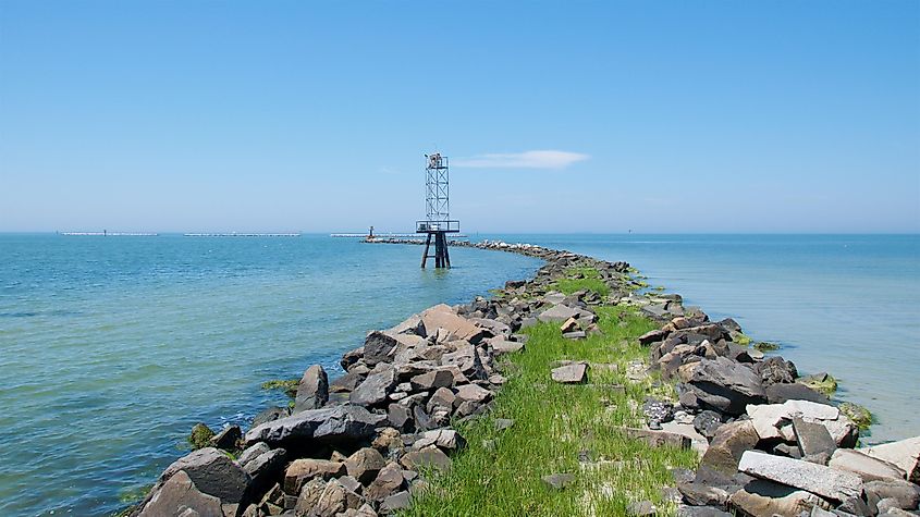 Causeway on Cape Charles, Virginia.