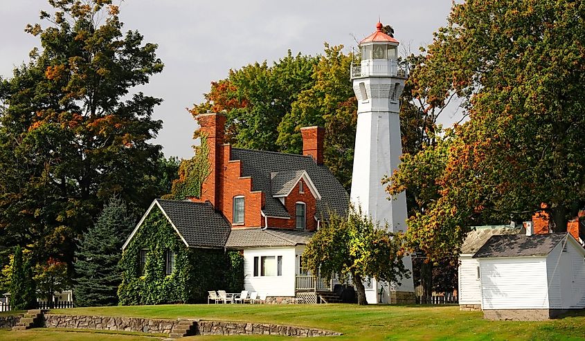 Port Sanilac Lighthouse Michigan Port Sanilac Michigan created August 8 2021