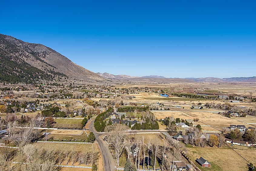 Overlooking Genoa, the oldest town in Nevada.