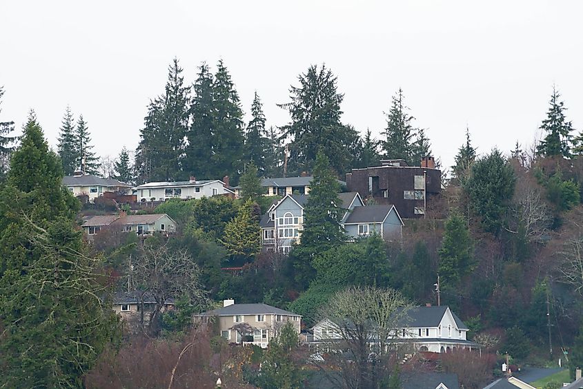 Quaint homes in Hoquiam, Washington.