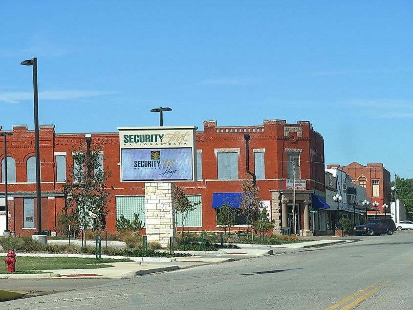 A roadside scene in Hugo, Oklahoma.