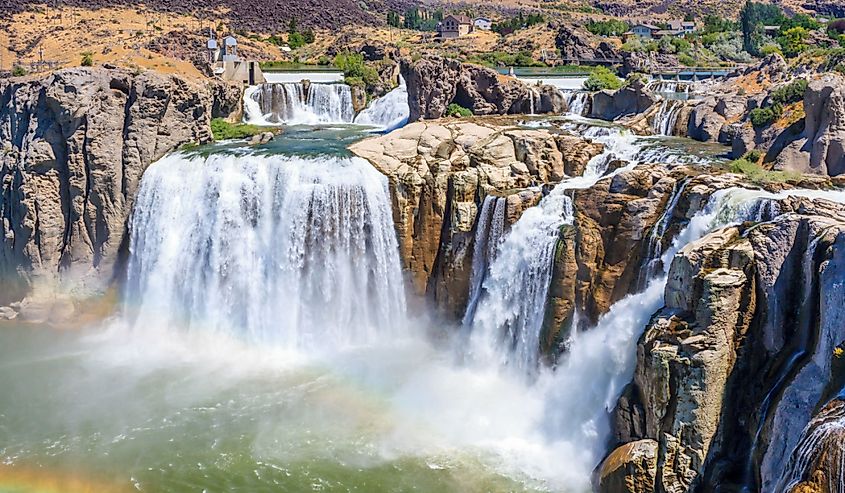 Aerial view of Shoshone Falls in Twin Falls, Idaho