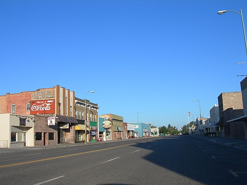 Street view in Rigby, Idaho.