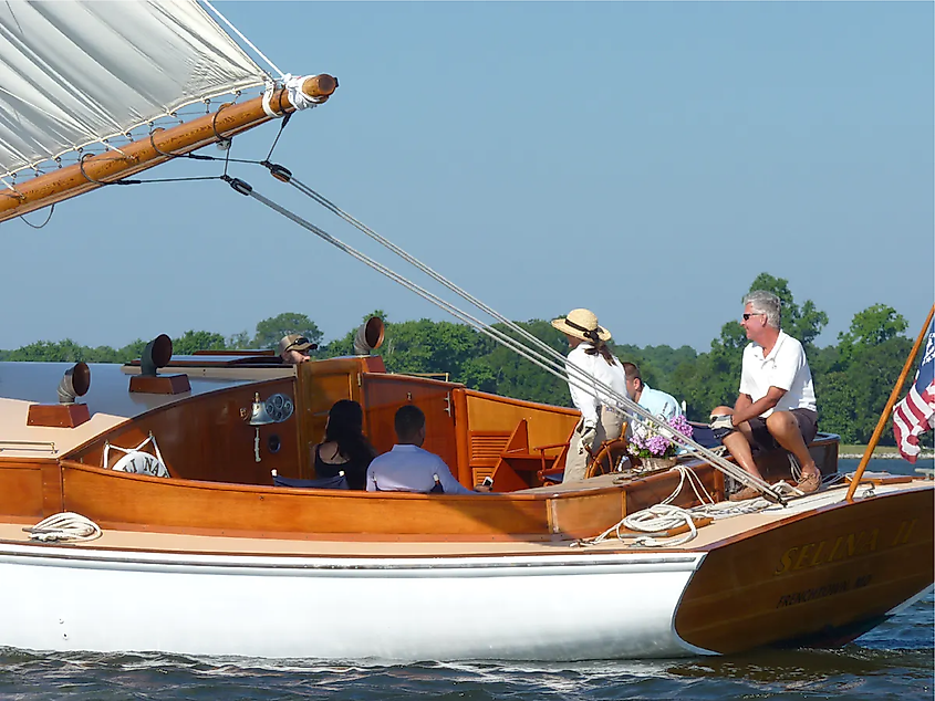 People touring the Chesapeake Bay, via
