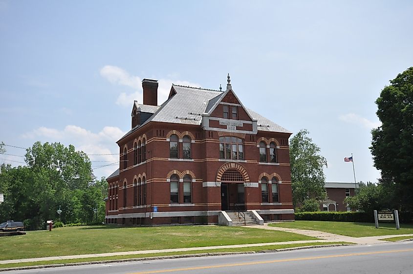 View of the Conant Public Library in Winchester, New Hampshire.