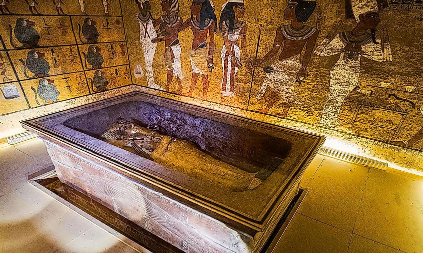 Luxor, Egypt, November 16, 2018: Tomb of Tutankhamun, Luxor, Egypt