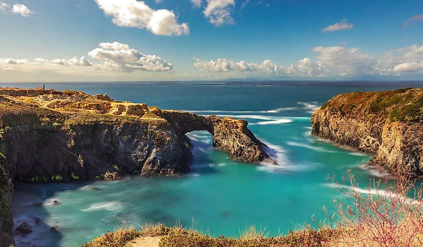 Mendocino County long exposure ocean view