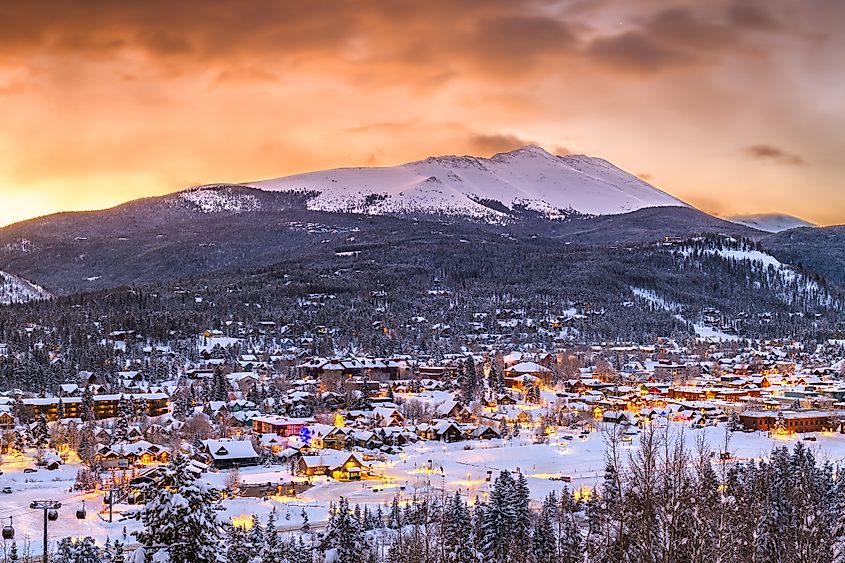 Winter landscape of Breckenridge, Colorado.