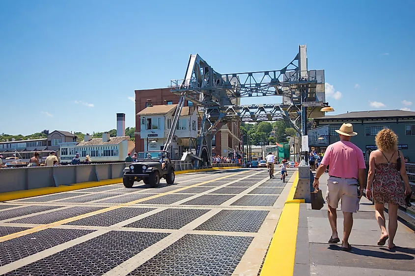 The Mystic River Bascule Bridge in Mystic, Connecticut