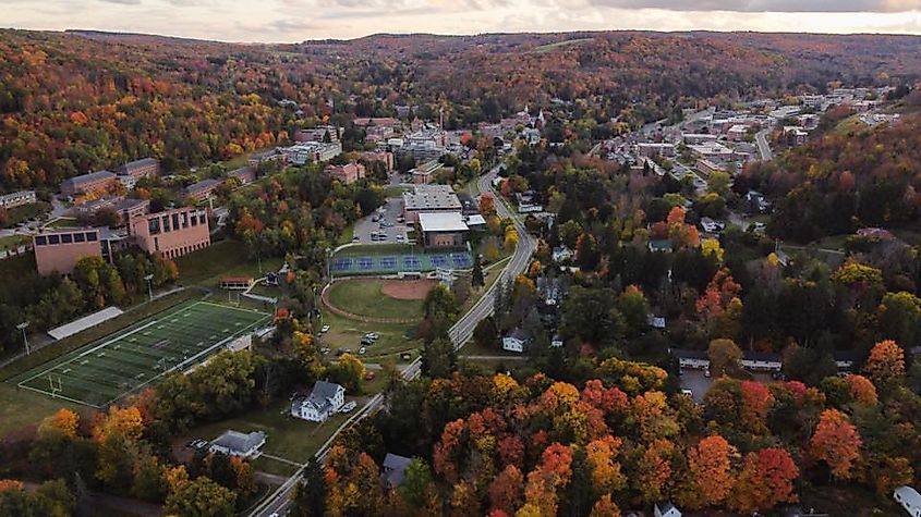 The towns in Alfred, New York, via 