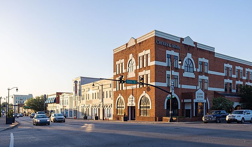 The old business district on Main Street, Dothan, Alabama