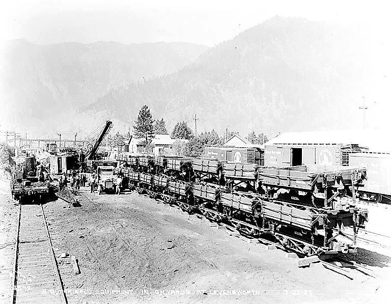 Great Northern Railway yards at Leavenworth in 1927.