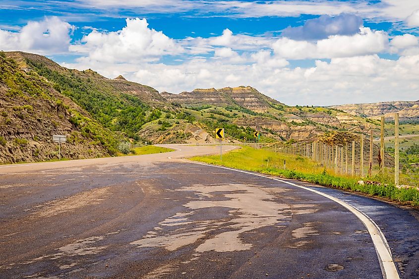 View of the North Side of Theodore Roosevelt National Park.