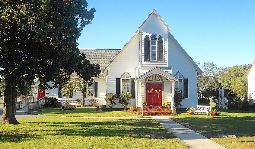 Former Bridgeville Public Library in Bridgeville, now a curio shop.