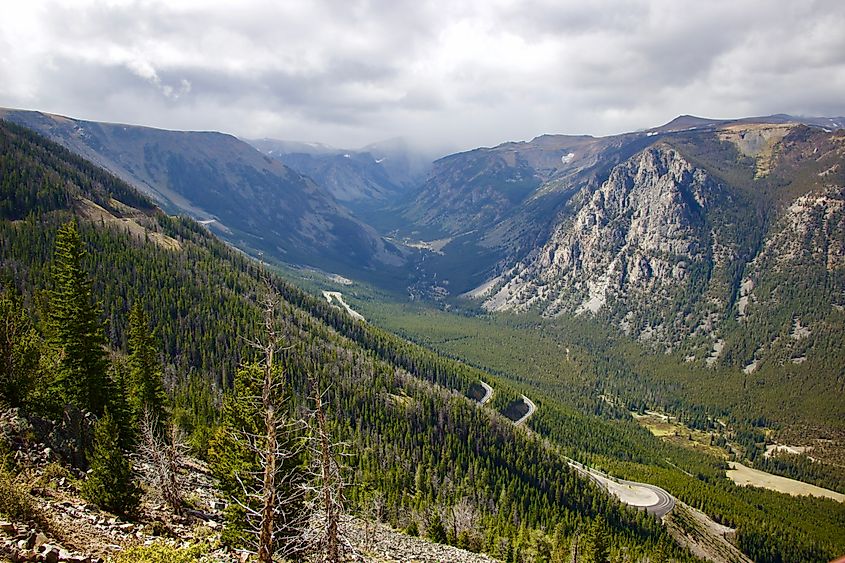 The view from Rock Creek Vista Point, Beartooth Highway, Montana.