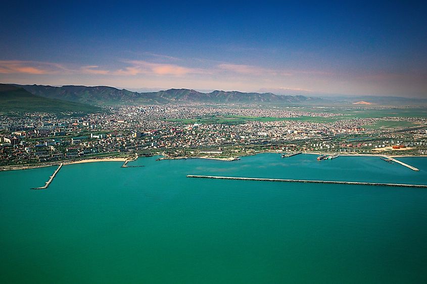 Makhachkala, the capital of the Russian republic of Dagestan, is the third-largest city on the Caspian Sea.