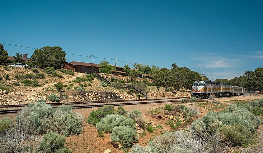 Grand Canyon Railway passenger train.