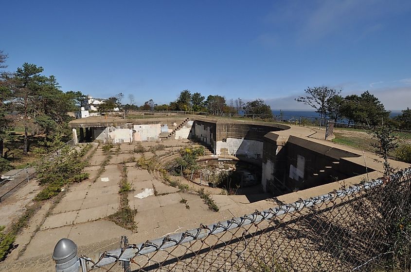 Inside the Fort Stark complex in New Hampshire