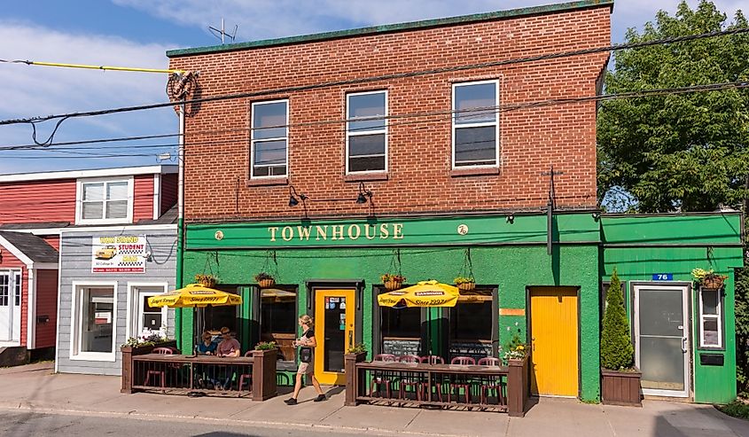 Exterior of the Townhouse brew pub and eatery in Antigonish, NS.