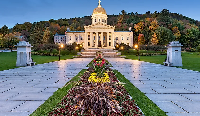 The Vermont State House in Montpelier, Vermont.
