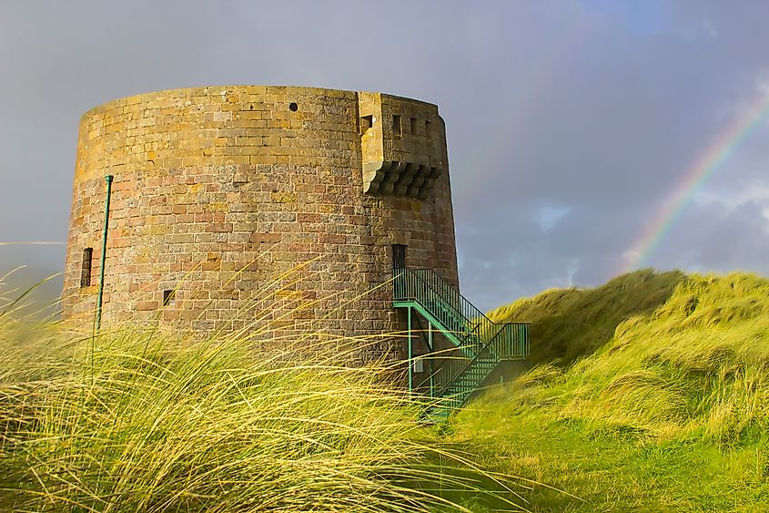 The historic 19th century Martello tower near the town of Limavady, Northern Ireland.