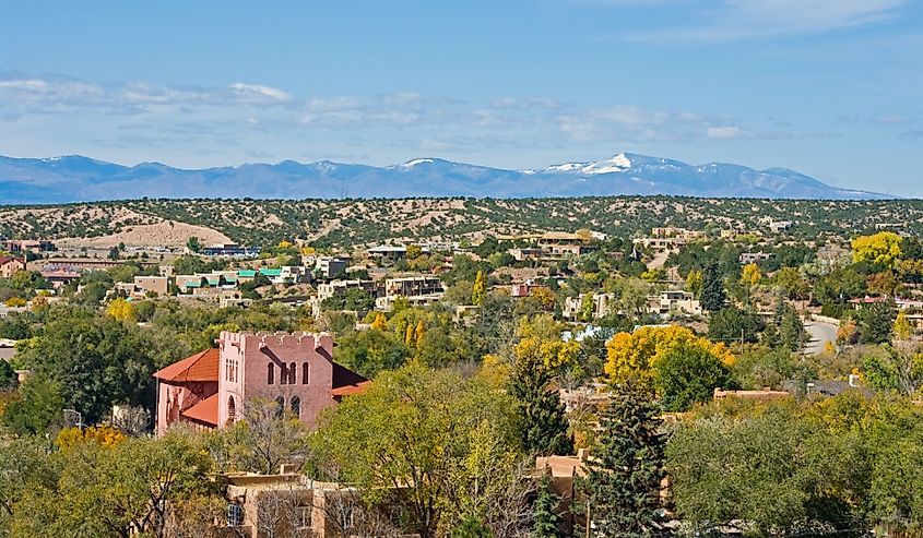 View over Santa Fe New Mexico