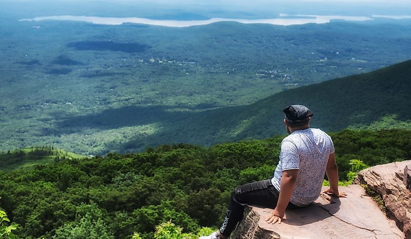 Hiker in the Catskill Mountains, Woodstock, NY