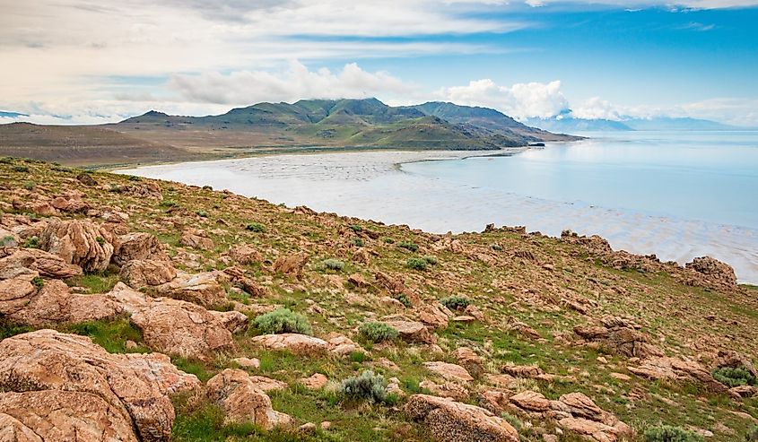 Antelope Island State Park is the largest Island in the Great Salt Lake, Utah.