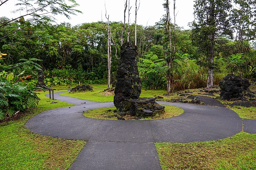 Lava Tree State Monument Park in Hawaii.