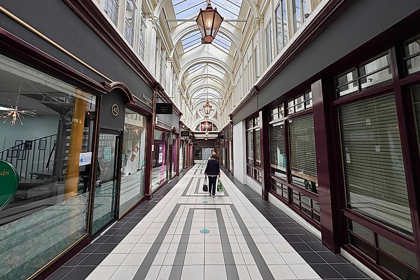 Stirling's Victorian arcades are a quiet interlude. Image credit: Bryan Dearsley