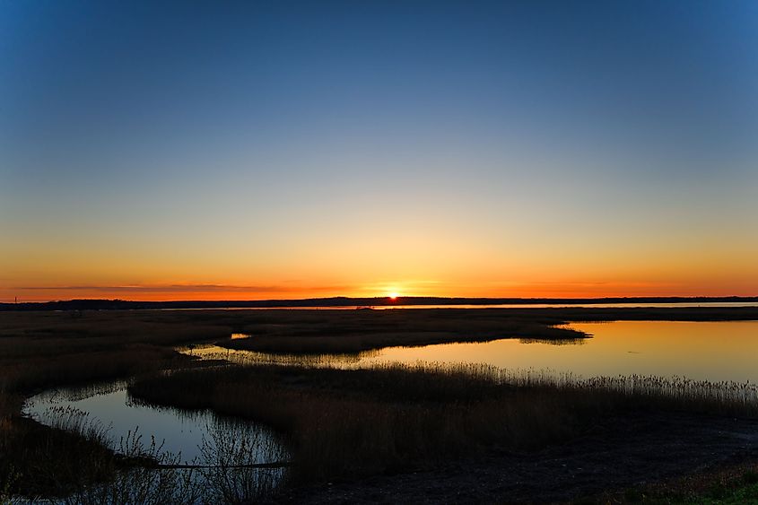 Connecticut River near Old Lyme, not far from where the river empties into Long Island Sound.