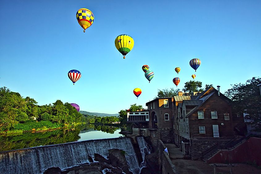 Hot Air Balloon Festival in Quechee, Vermont.