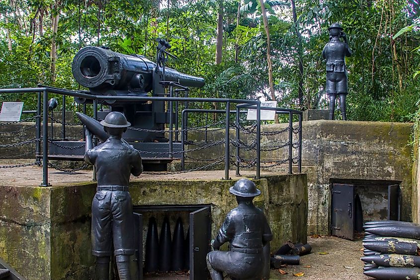 historical relics from WWII in Singapore