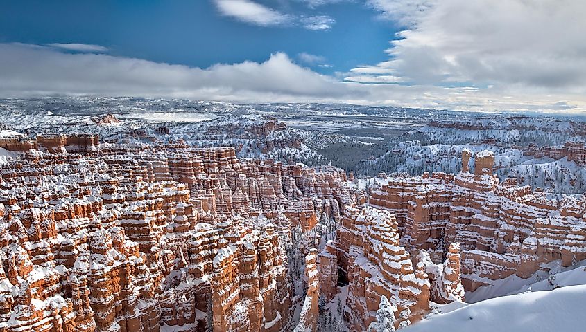 Bryce Canyon National Park in winter.