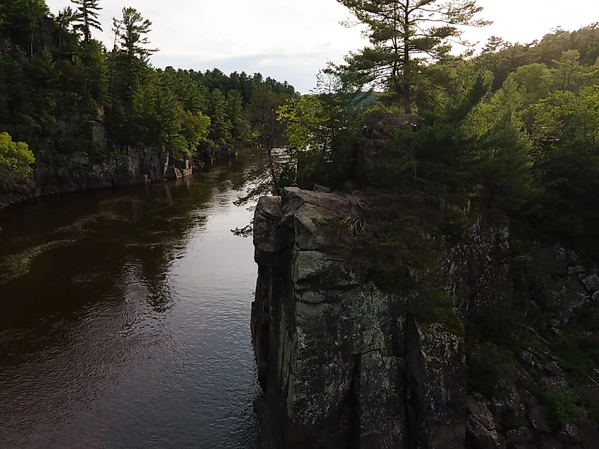 Aerial view of Interstate State Park, Minnesota.