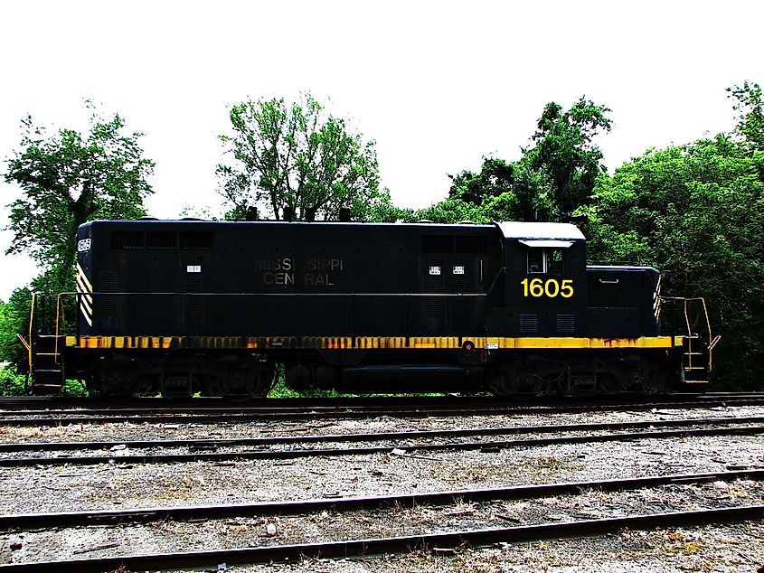Mississippi Central Railroad locomotive 1605 in Holly Springs.