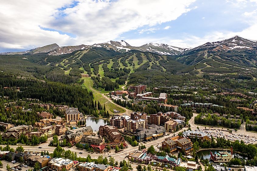 Aerial view of Breckenridge, Colorado