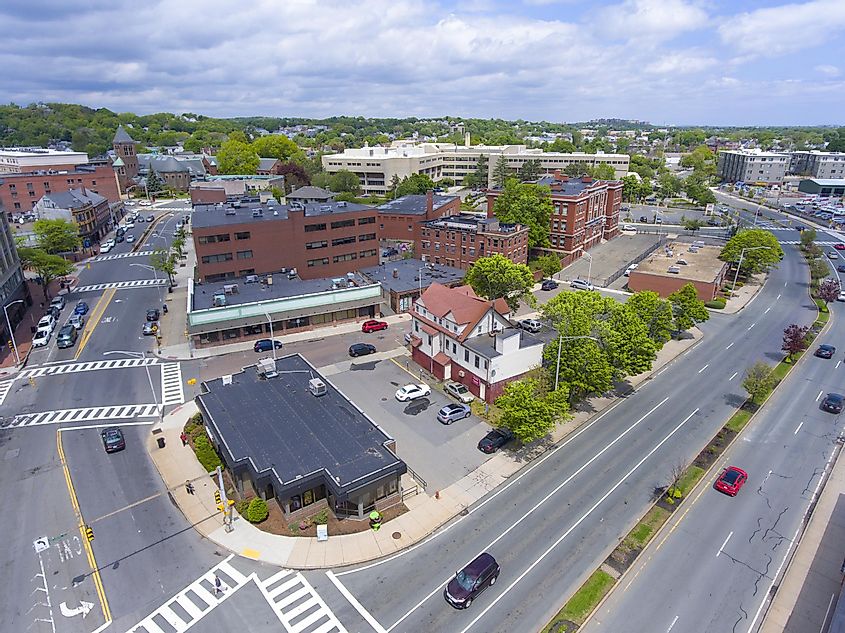 Aerial view of Malden, Massachusetts
