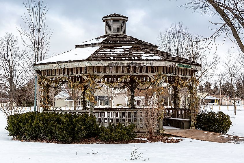 This public park gazebo is in Bayfield.