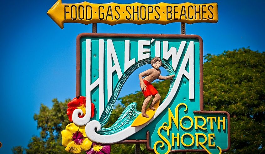 Haleiwa welcome sign.