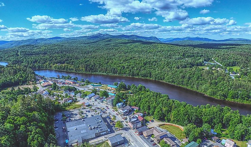 Aerial view of North Creek, NY, via @dronetheadirondacks on Reddit